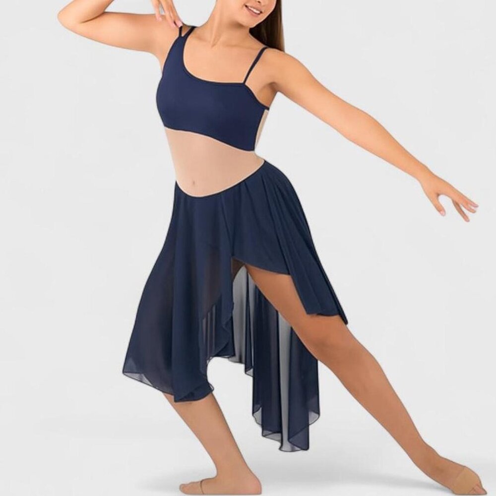 Body Wrappers Navy Camisole Dance Leotard Dress